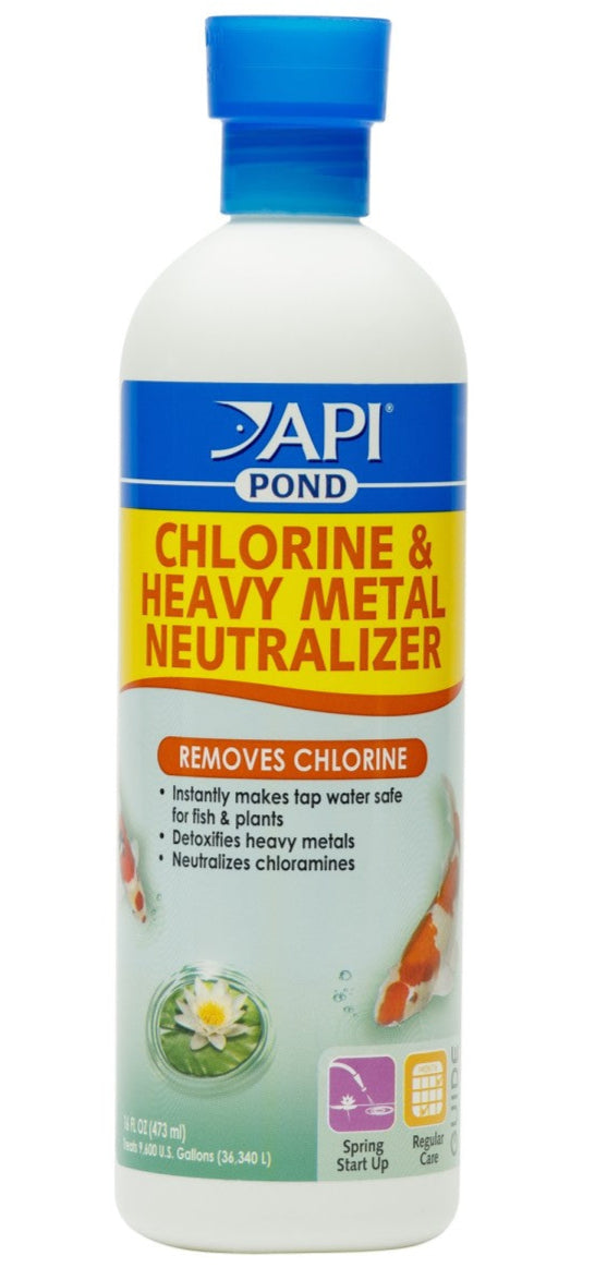 API Pond Chlorine & Heavy Metal Neutralizer, 16 OZ