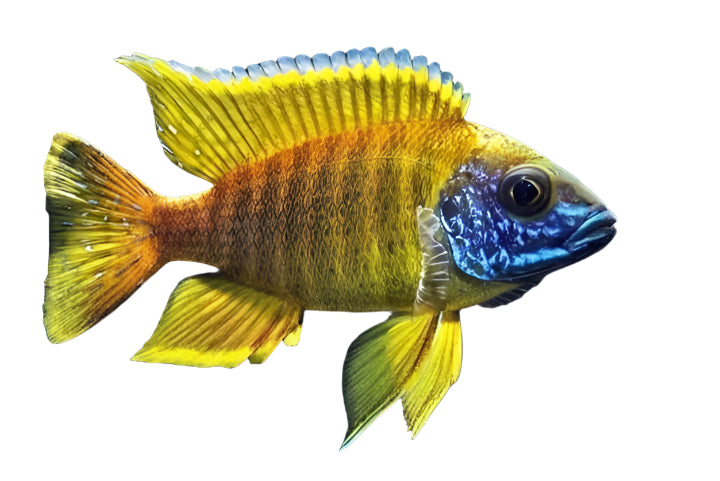 yellow peacock cichlid - 3 inch