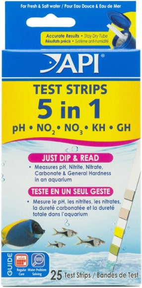 API 5-IN-1 Test Strips - 25 Count