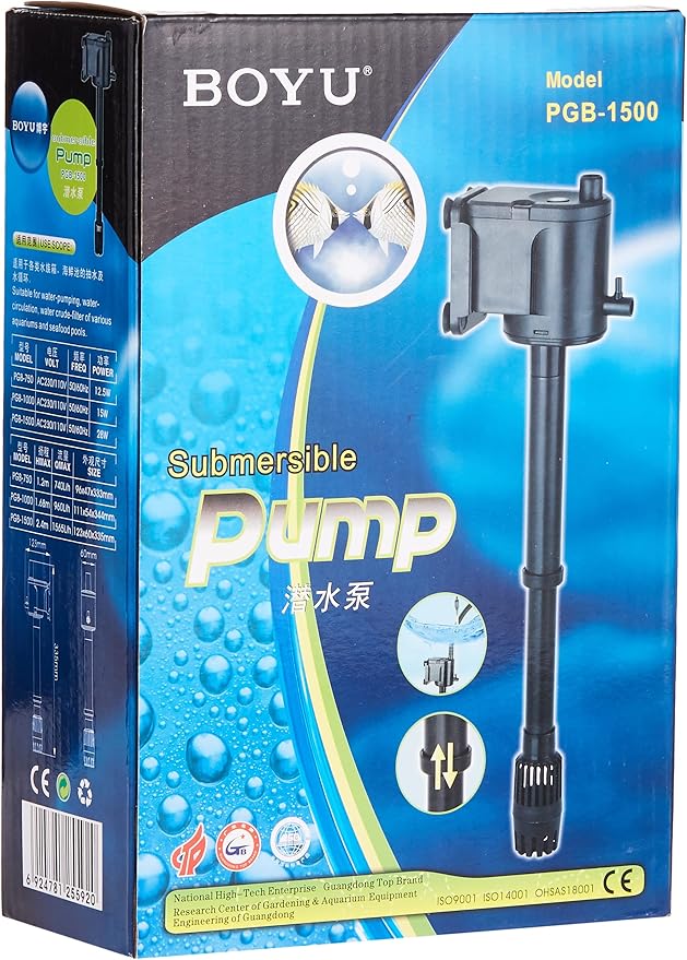 Boyu Submersible Filter Pump - pgb 1500